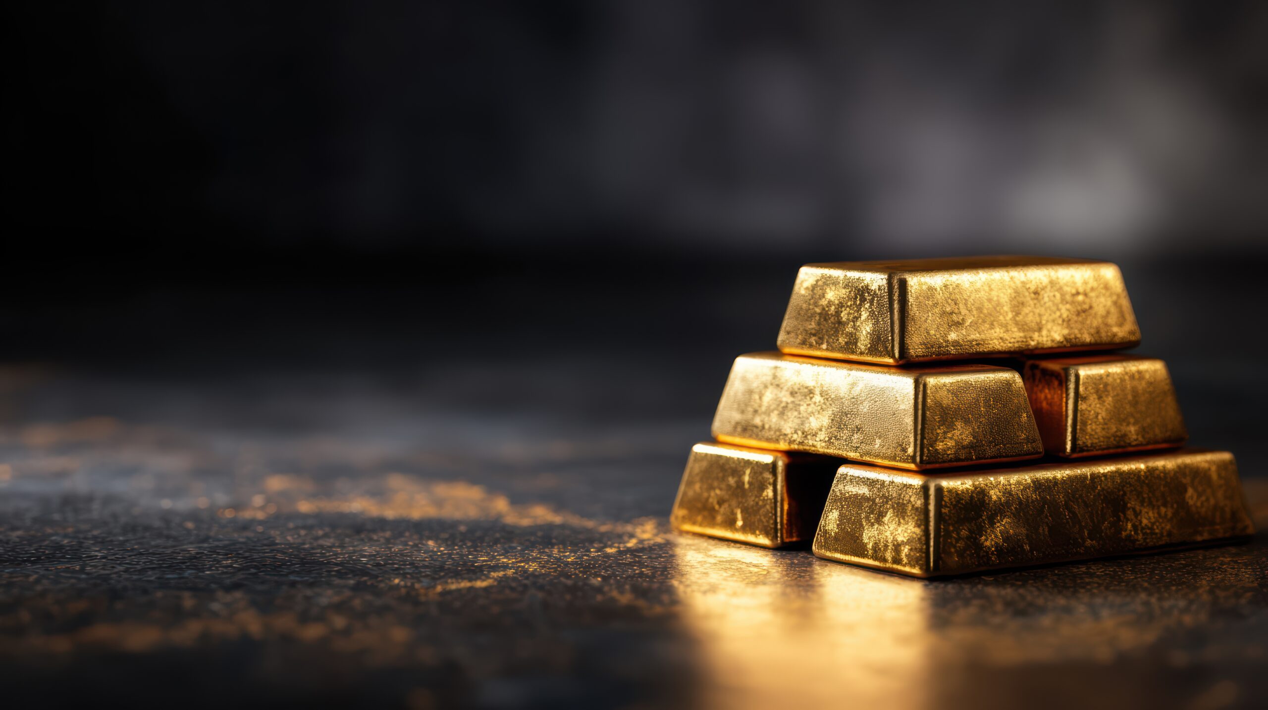 stack shiny gold bars